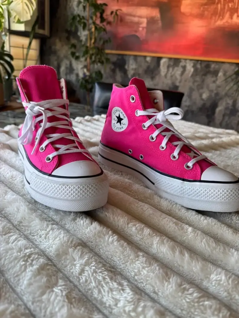 Zapatillas Converse All Star rosadas de lona - 2