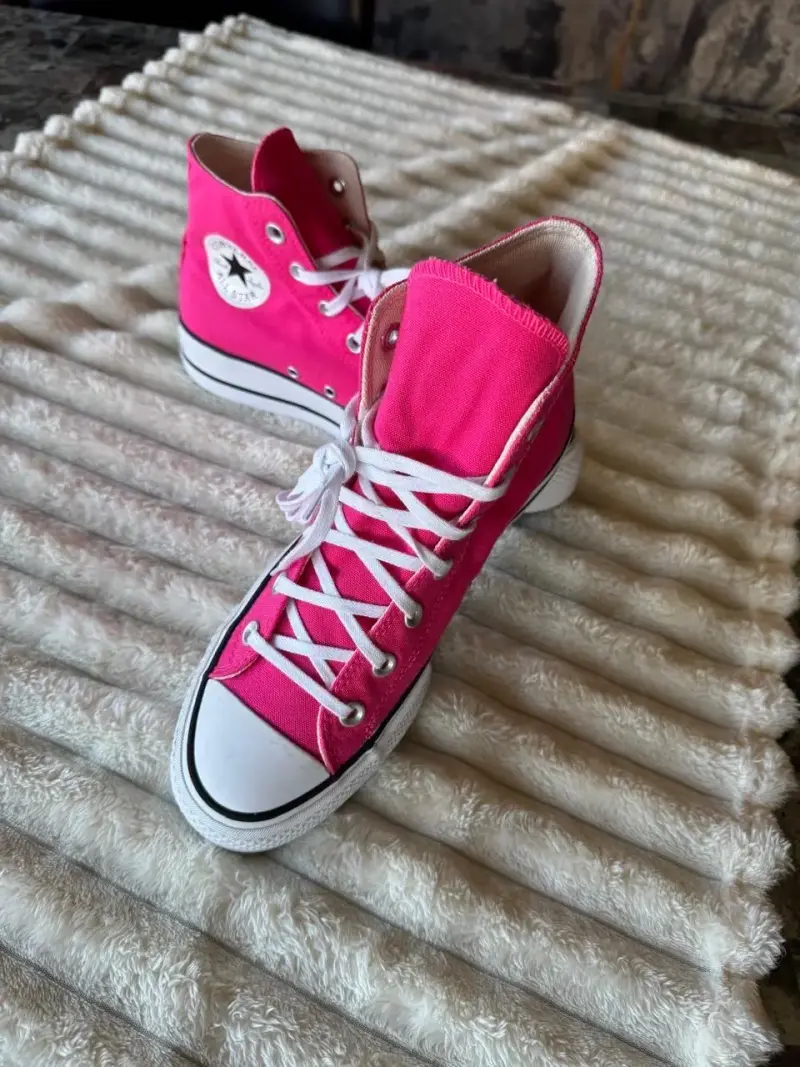 Zapatillas Converse All Star rosadas de lona - 3