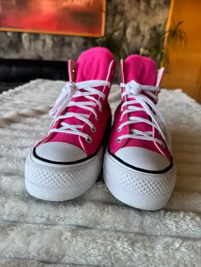 Zapatillas Converse All Star rosadas de lona - miniatura 4