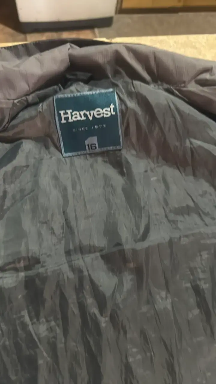 Chaqueta negra Harvest impermeable talla 16 - 3