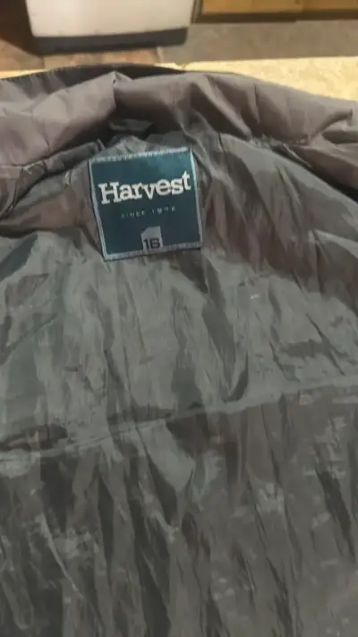 Chaqueta negra Harvest impermeable talla 16 - miniatura 3