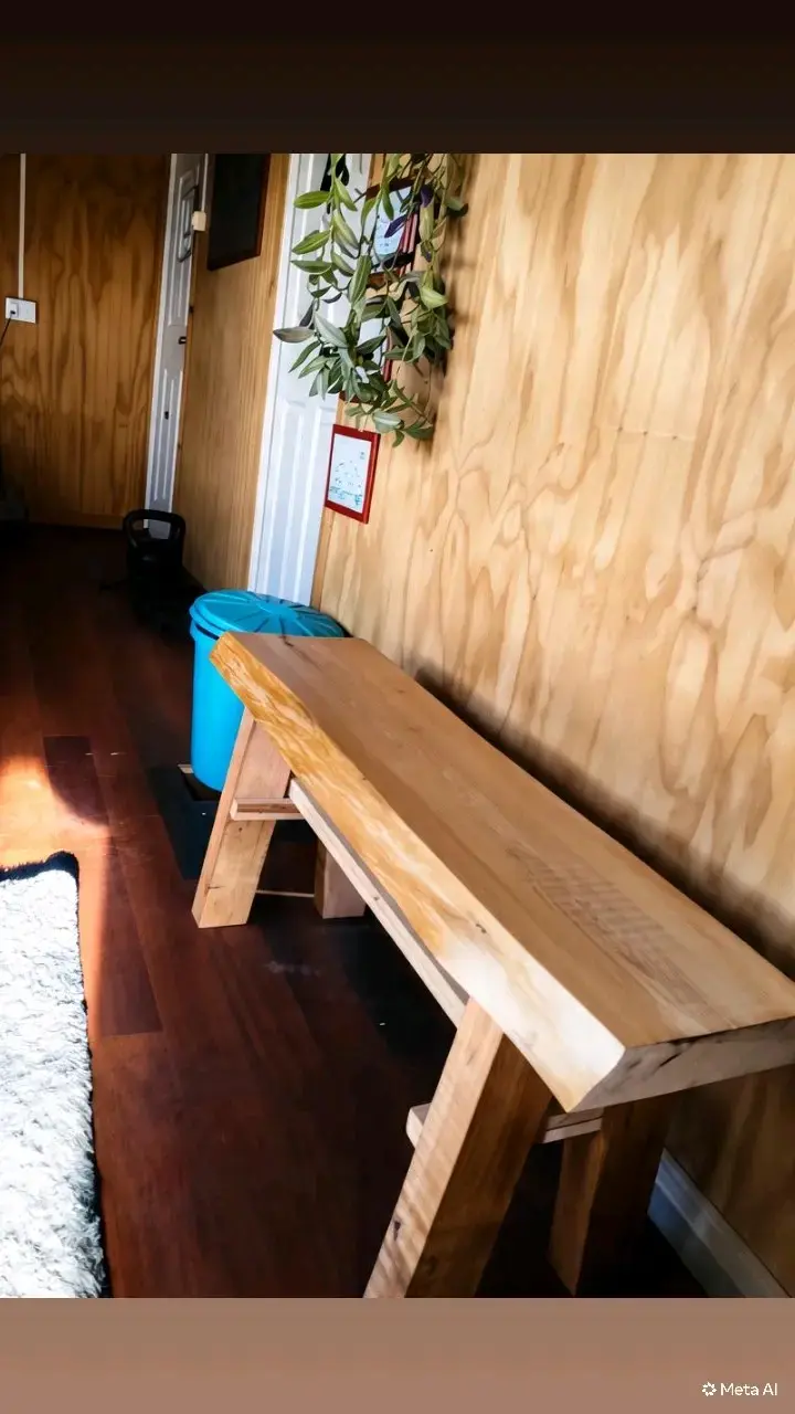 Banco de madera rústico para interior - 3