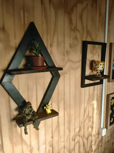 Estante de pared geométrico de madera - miniatura 4