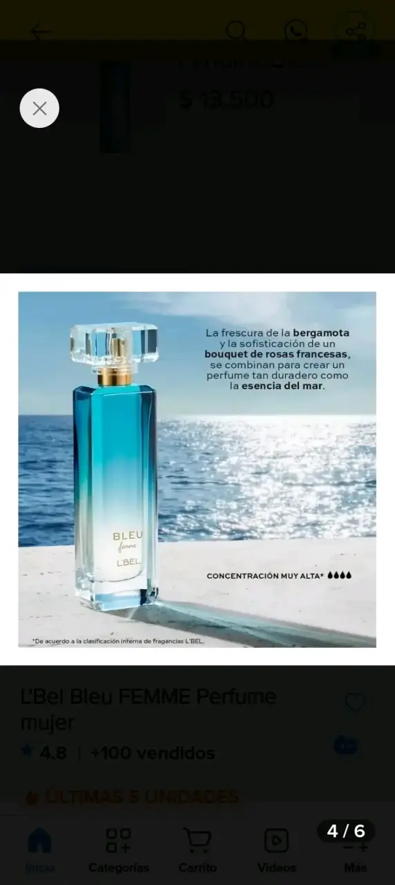 Perfume L'Bel Bleu Femme para Mujer 100 ml - 2