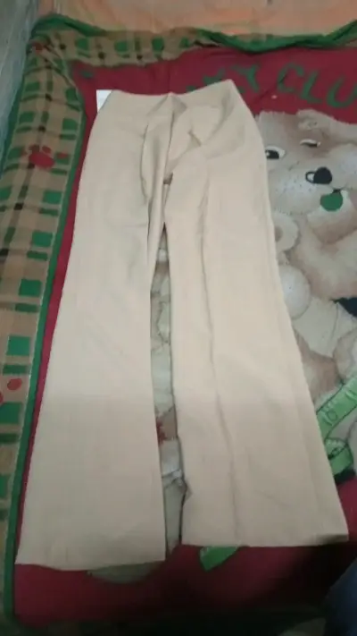 Pantalones beige de vestir para mujer - miniatura 2