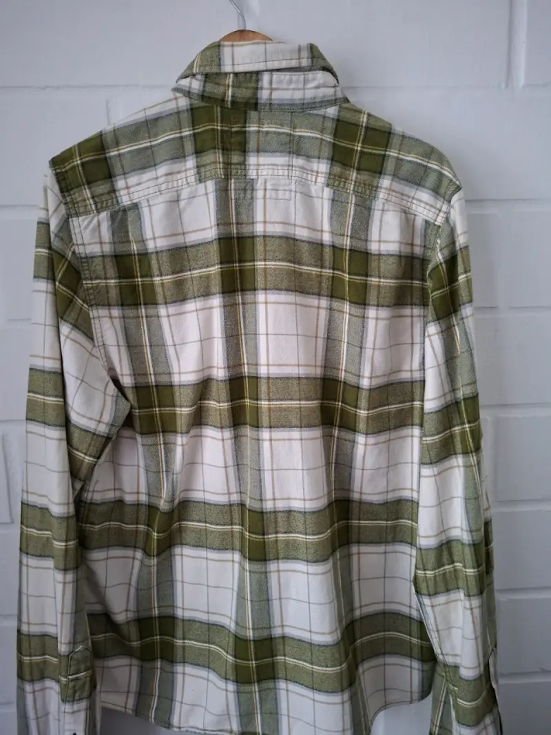 Camisa de franela a cuadros verde Hollister - 3