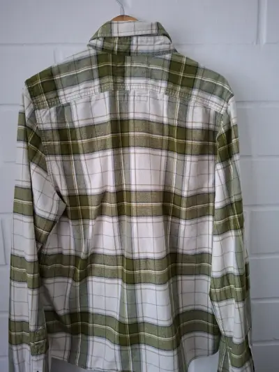 Camisa de franela a cuadros verde Hollister - miniatura 3