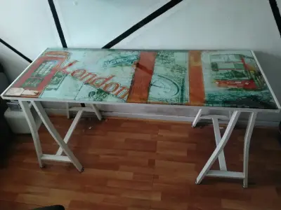 Escritorio de vidrio con diseño Londres - miniatura 2