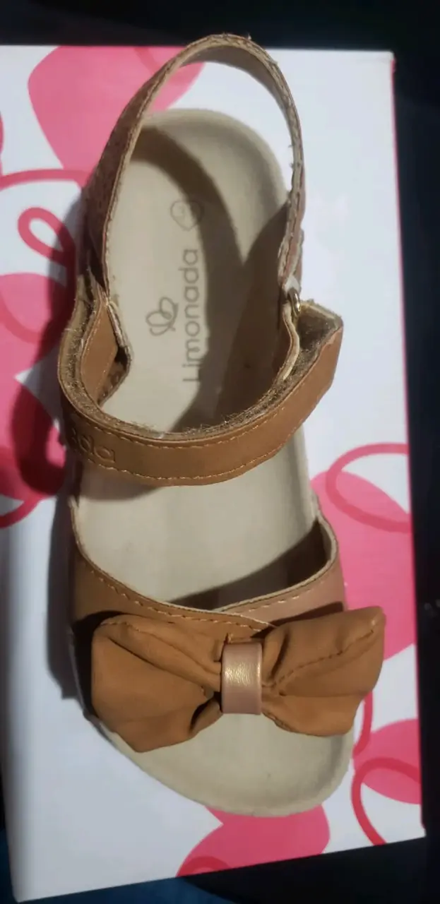 Sandalias camel para niña con lazo Limonada - 3