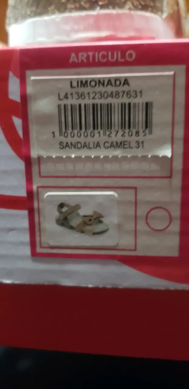 Sandalias camel para niña con lazo Limonada - 4