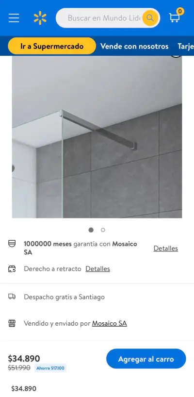 Barra de soporte para ducha Dellorto - miniatura 3