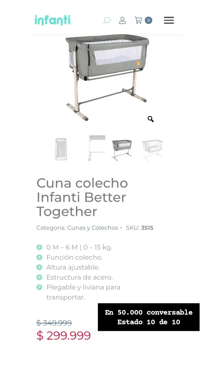 Cuna colecho infanti- cuna corral nube y cielo - 5