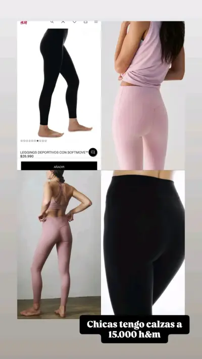 Leggings deportivos H&M SoftMove en varios colores - miniatura 1