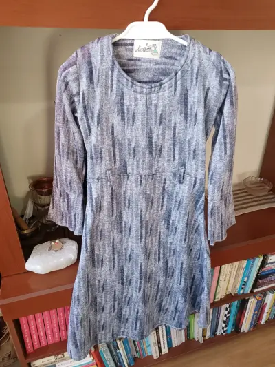 Vestido de punto gris Sweet Teens - miniatura 1