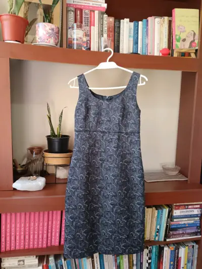 Vestido de encaje floral gris talla 36 - miniatura 1