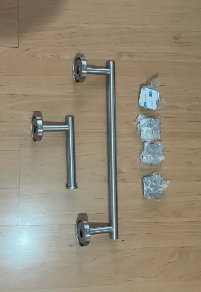 Set de barras de acero inoxidable para baño - miniatura 1