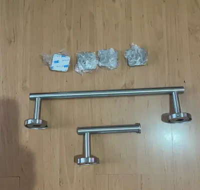 Set de barras de acero inoxidable para baño - miniatura 2