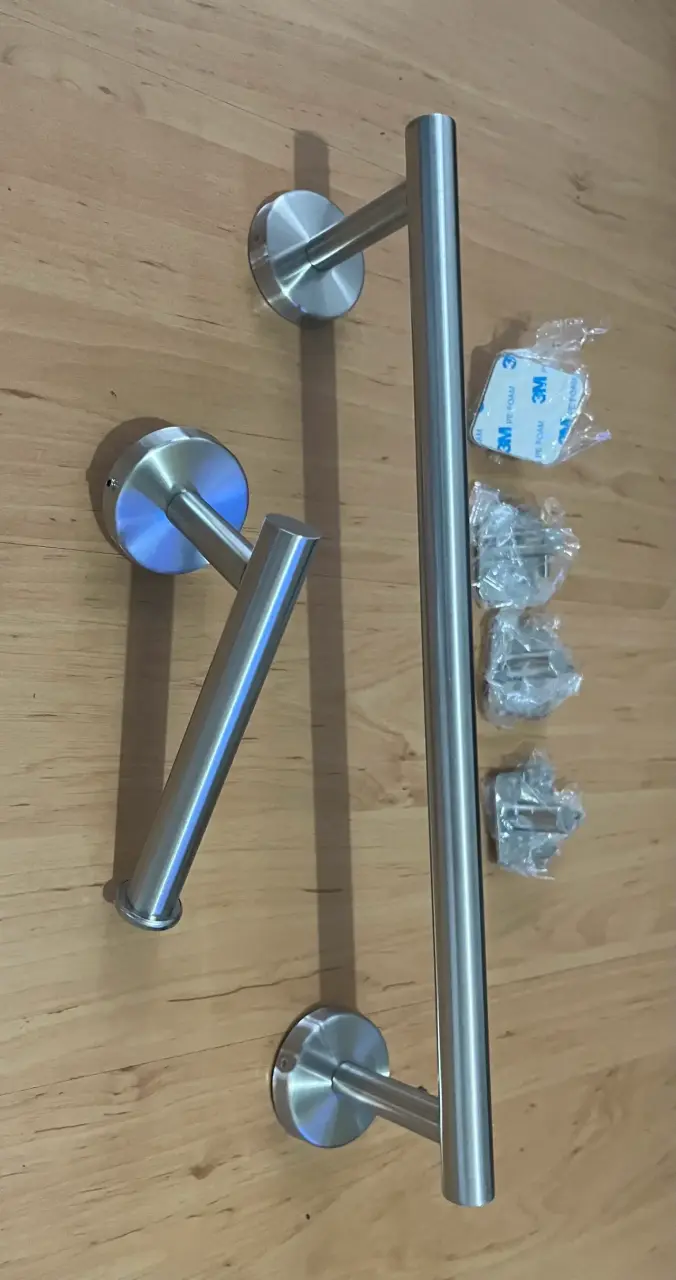 Set de barras de acero inoxidable para baño - 3