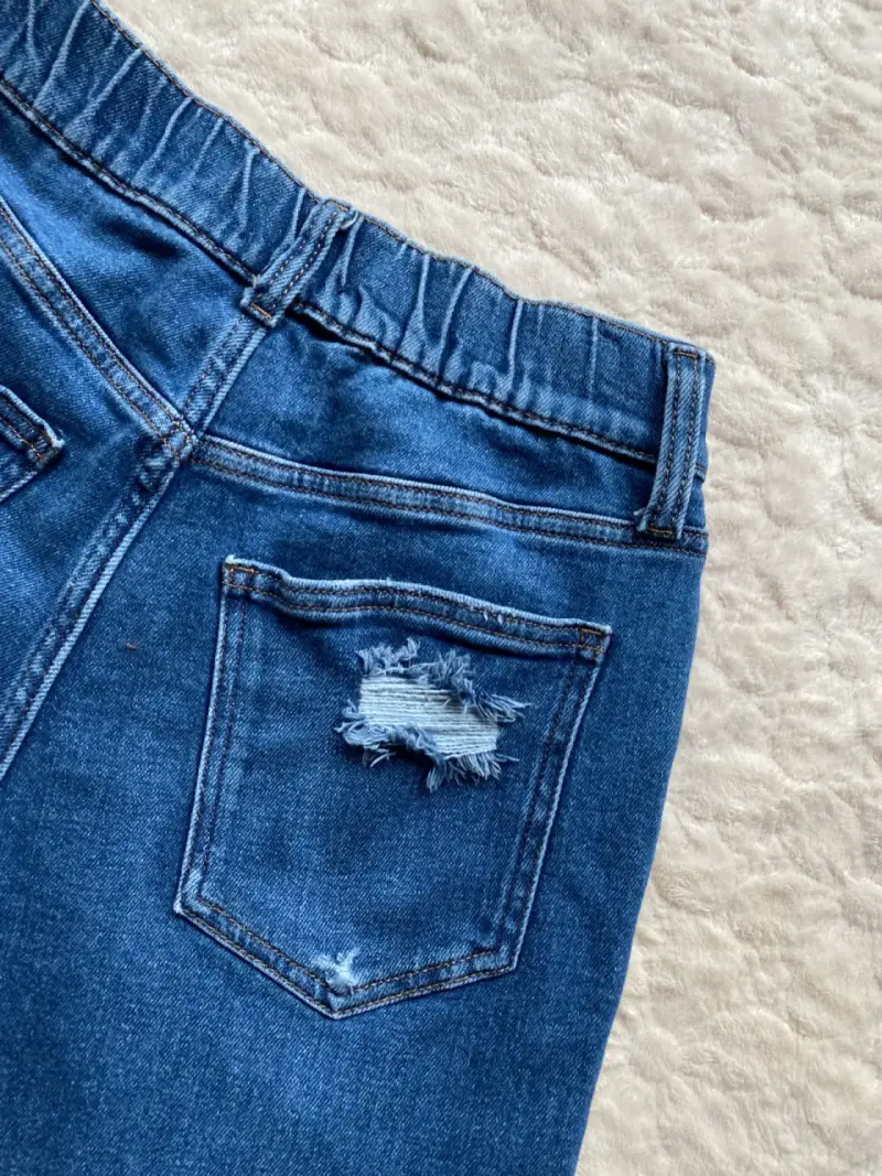 Jeans azul desgastados para mujer - 3