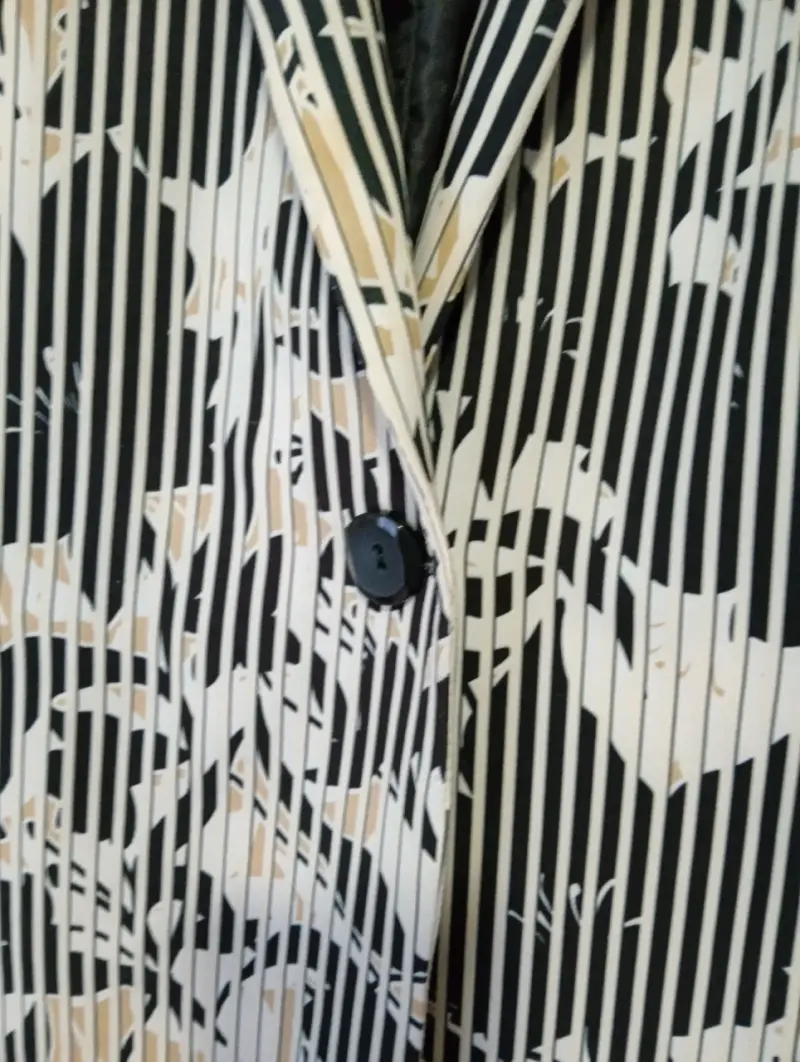 Blazer estampado a rayas BNY'S para mujer talla 46 - 4