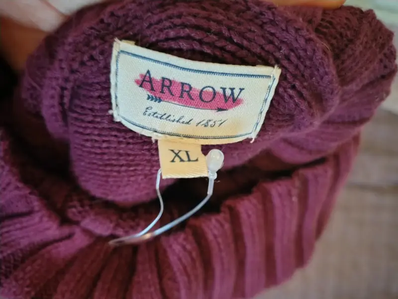 Vestido de punto burdeos Arrow XL - 2