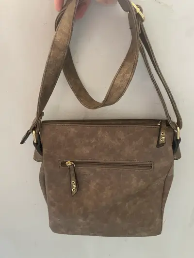 Cartera marrón con detalles dorados Secret - miniatura 3