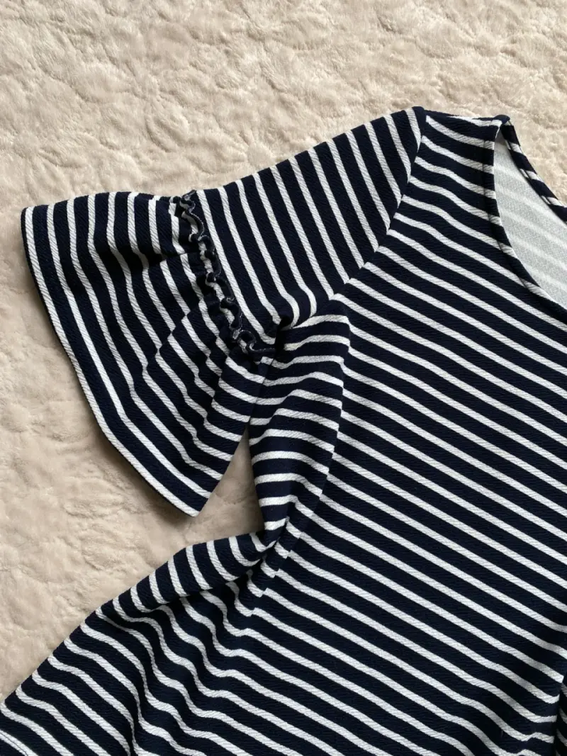Blusa de rayas con mangas acampanadas - 3