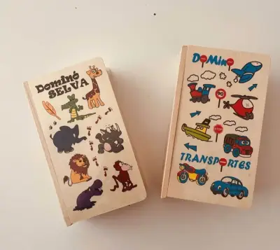 Set de Dominó de Madera Selva y Transportes - miniatura 1