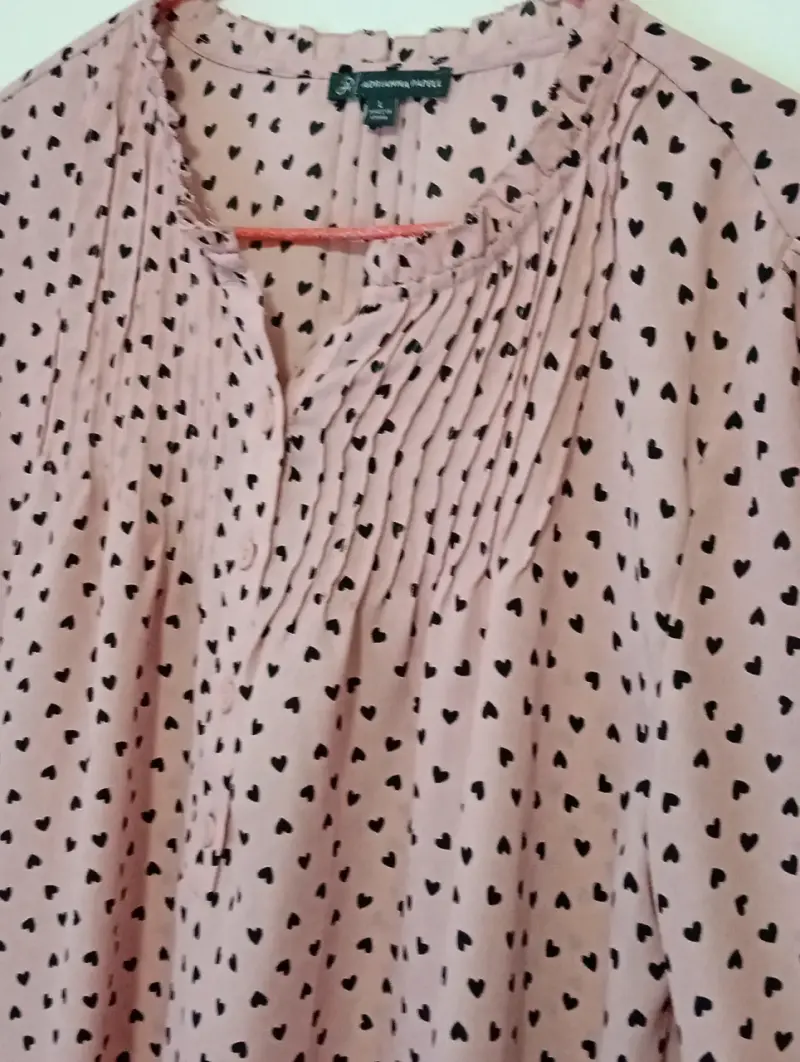 Blusa rosa con estampado de corazones Adrianna Papell - 2