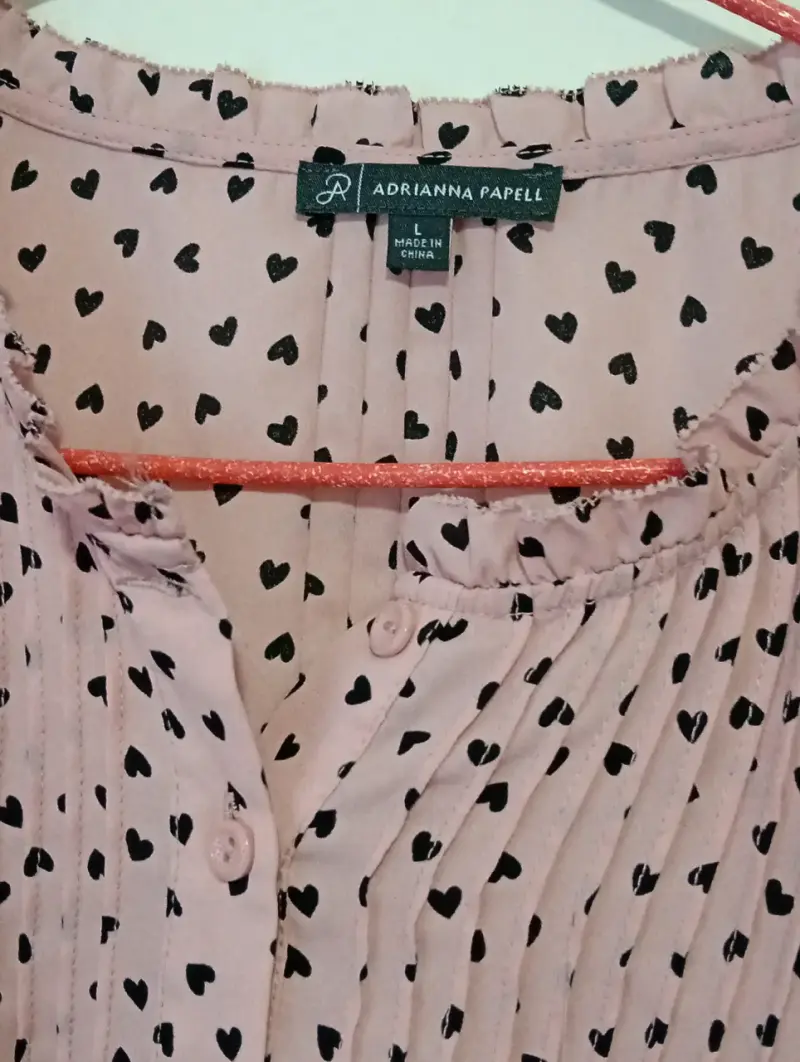 Blusa rosa con estampado de corazones Adrianna Papell - 3