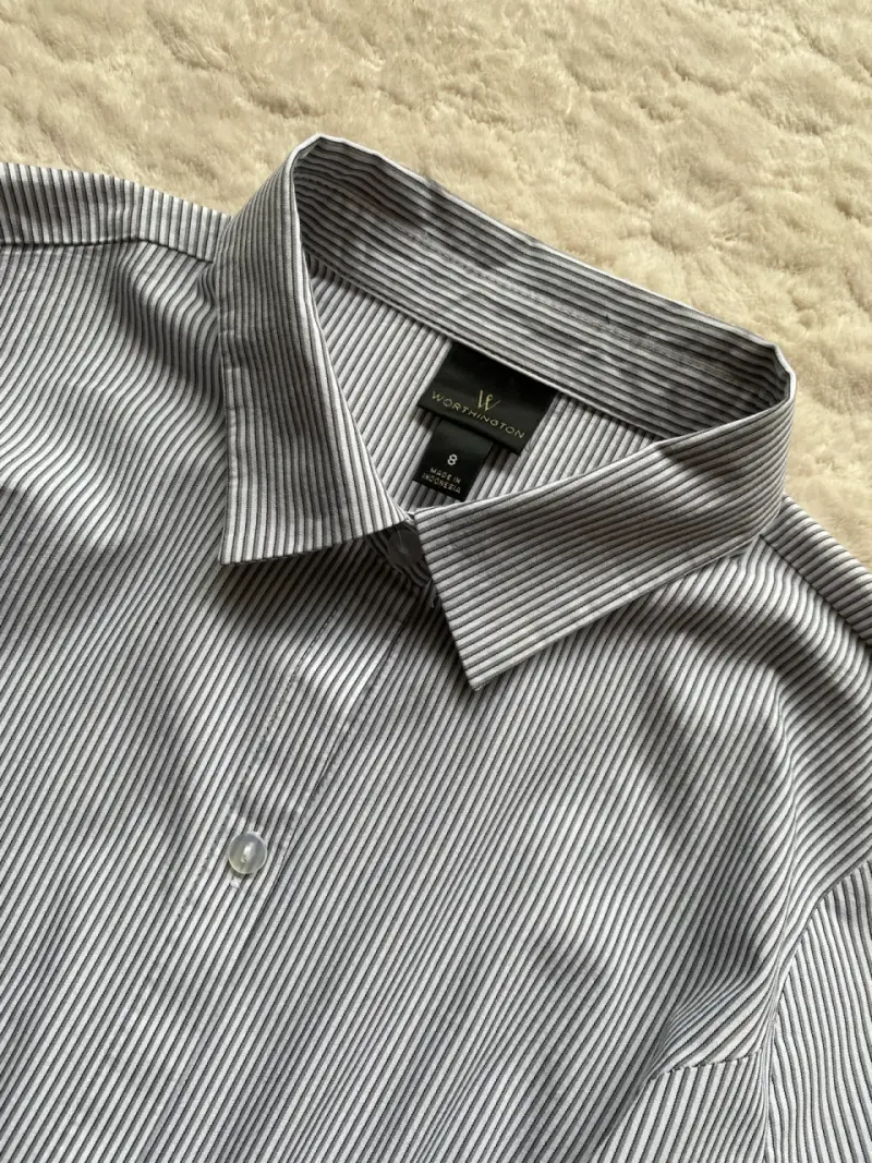 Camisa de rayas blanco y azul para mujer - 3