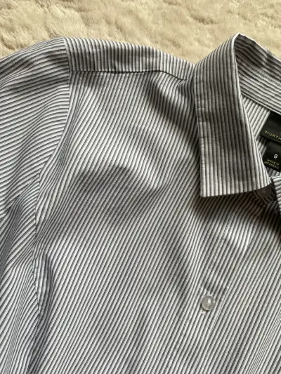 Camisa de rayas blanco y azul para mujer - miniatura 4