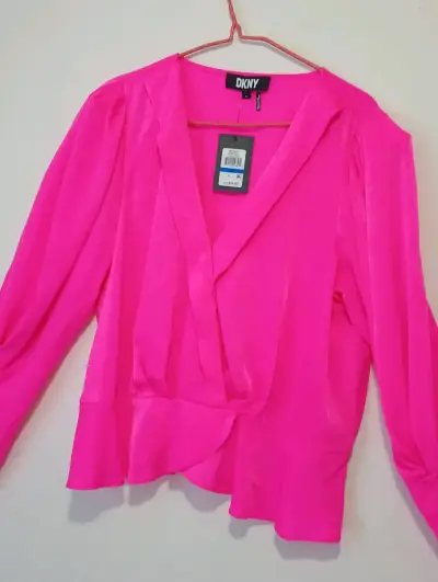 Blusa Fucsia DKNY de Manga Larga - miniatura 2