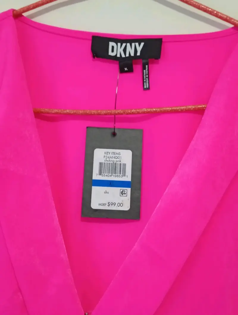 Blusa Fucsia DKNY de Manga Larga - 3
