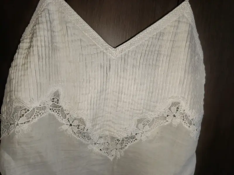 Blusa de tirantes blanca con encaje Zara - 3