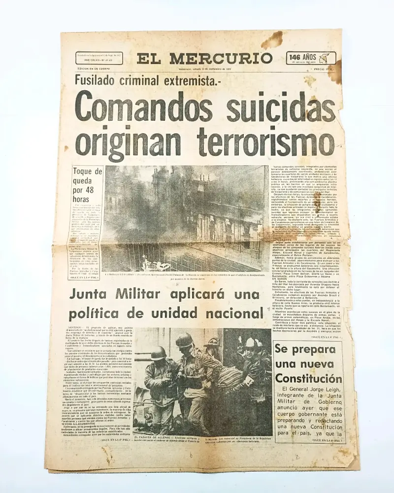 El Mercurio, 15 de septiembre 1973. - 1