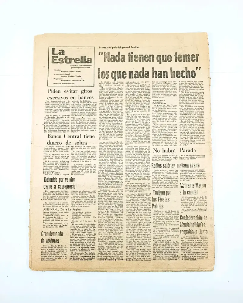 La Estrella de Valparaíso, 17 de septiembre 1973. - 3