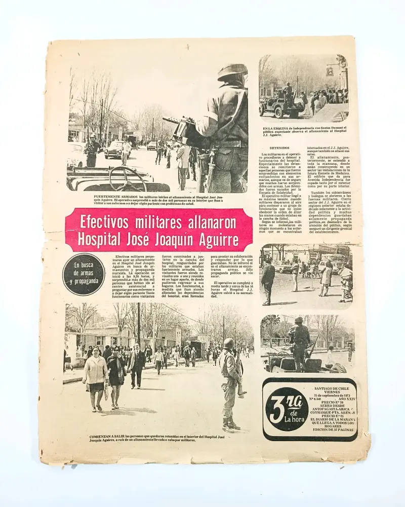3ra de la hora (La Tercera), 21 de septiembre 1973 - 3