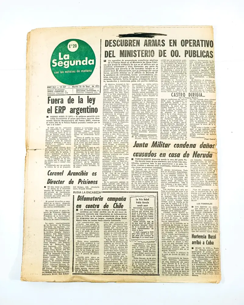 La Segunda, 25 Septiembre 1973. - 3