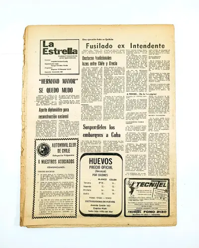 La Estrella de Valparaíso, 27 de septiembre 1973. - miniatura 3
