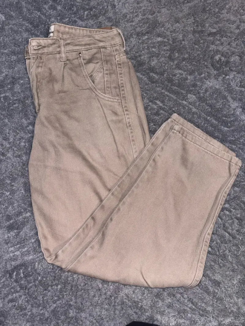 Pantalones beige Sybilla Slouchy de algodón - 2