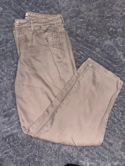 Pantalones beige Sybilla Slouchy de algodón - miniatura 2