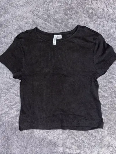 Polera negra básica de mujer Cndirect - miniatura 1
