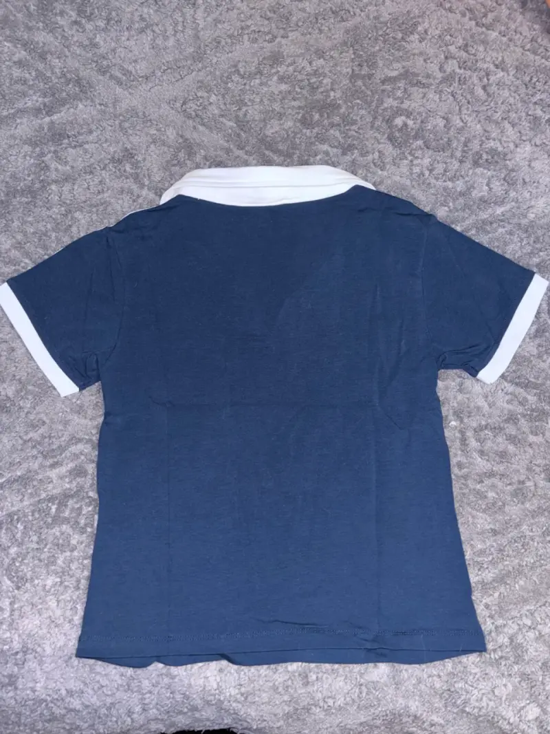 Polera azul con cuello blanco Index Basics - 3