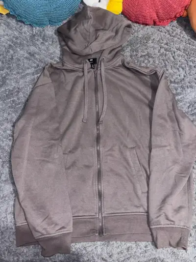 Polerón con capucha gris H&M Loose Fit - miniatura 1