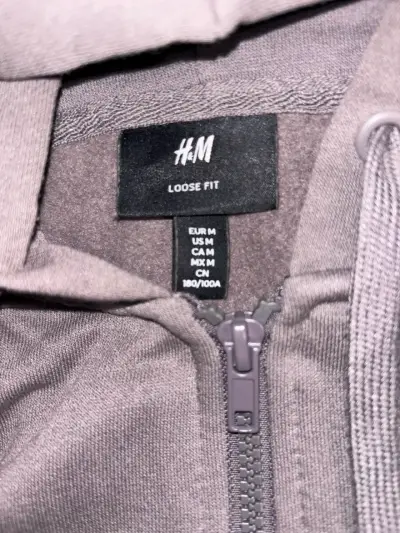 Polerón con capucha gris H&M Loose Fit - miniatura 2