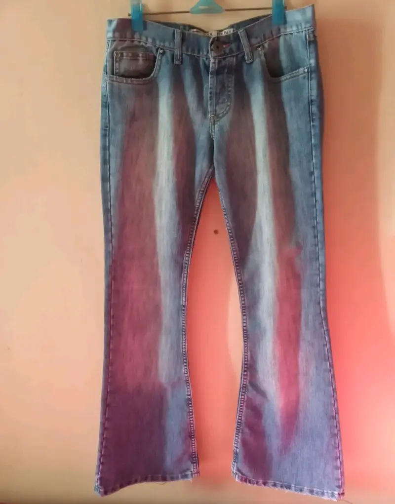 Jeans de mezclilla para mujer estilo acampanado - 1