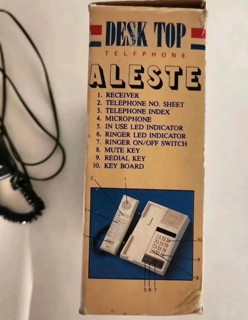 Teléfono de escritorio vintage con cable - 6