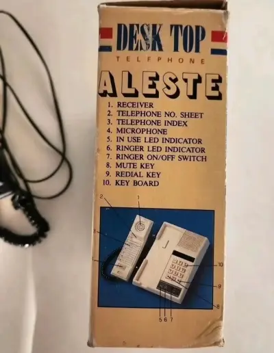 Teléfono de escritorio vintage con cable - miniatura 6