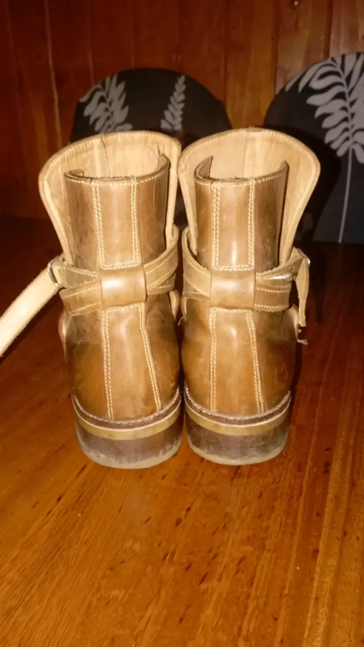 Botines de cuero marrón para hombre - 3